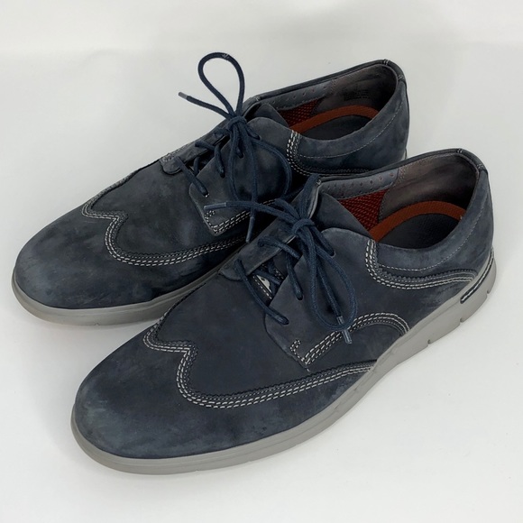 Clarks | Uubyner Way Navy Nubuck Leather Oxford | size 10.5 main image 7